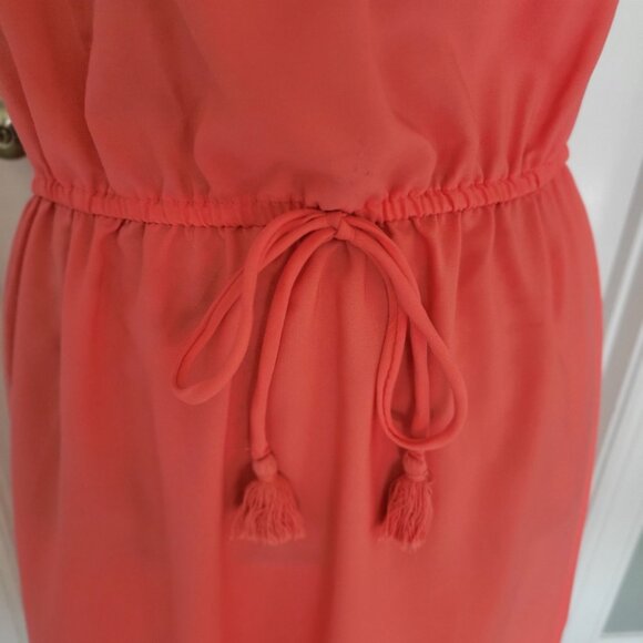 Kingston Grey Off-The-Shoulder High-Low Coral Maxi Dress Juniors XL - Picture 7 of 9